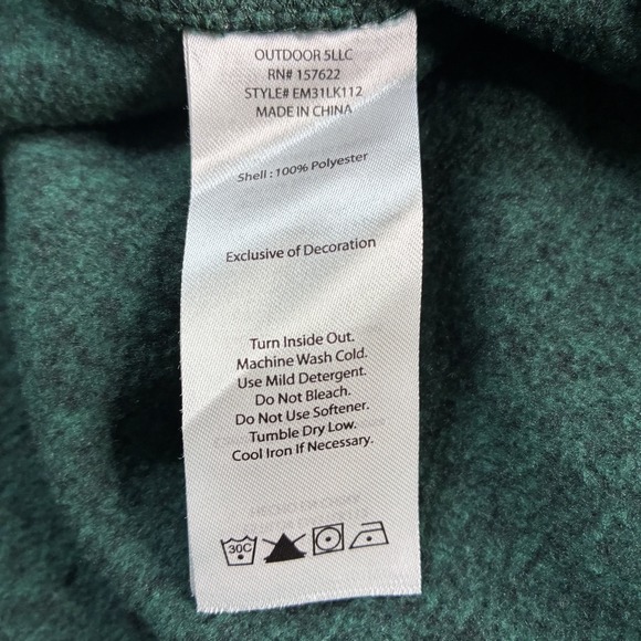 Eddie Bauer 1/4 Zip Radiator Pullover‎ Men's Sz Med Sweater Fleece Heather Green - Picture 16 of 16